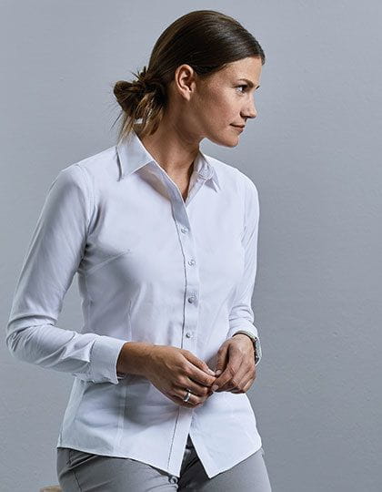 Ladies` Long Sleeve Tailored Coolmax® Shirt