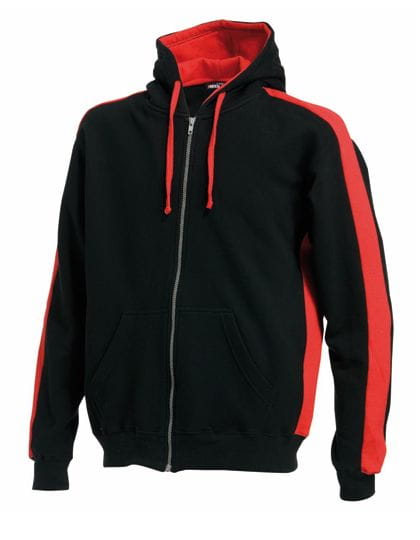 Full Zip Hoodie Black / Red