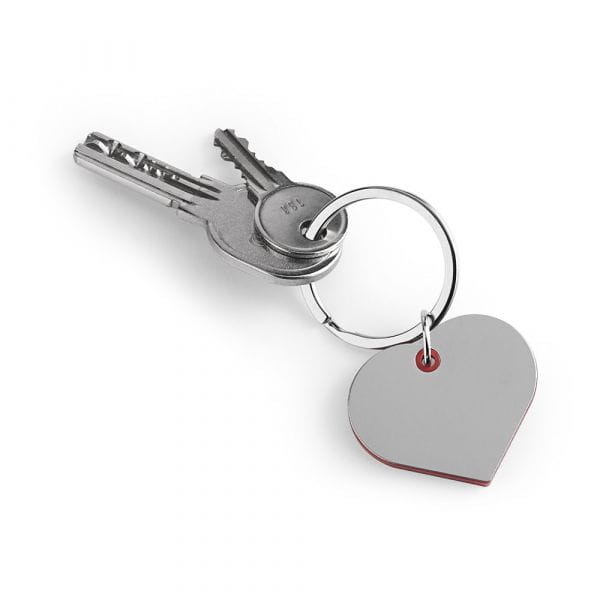 BASSO. Schlüsselanhänger aus Metall und ABS Rot