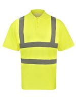 Blended fabric Poloshirt Signal Yellow