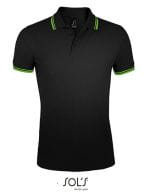 Men`s Polo Shirt Pasadena Black / Lime