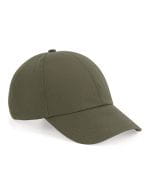 Organic Cotton 6 Panel Cap Olive Green