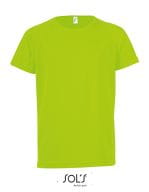 Kids` Raglan Sleeved T-Shirt Sporty Neon Green