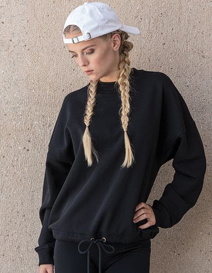 Ladies` Oversize Crewneck