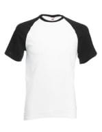 Shortsleeve Baseball T White / Black