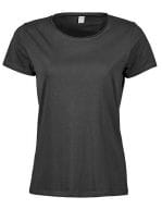 Womens Raw Edge Tee Dark Grey (Solid)