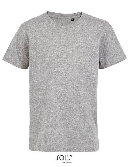 Kids´ Round Neck T-Shirt Martin Heather Grey Melange