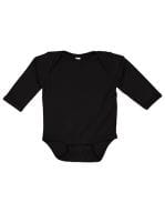 Infant Fine Jersey Long Sleeve Bodysuit Black