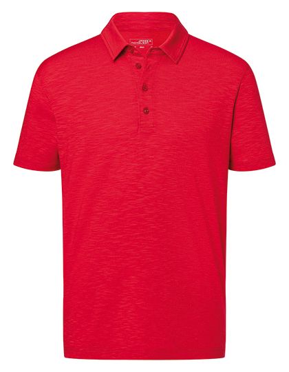 Men`s Slub Polo Red