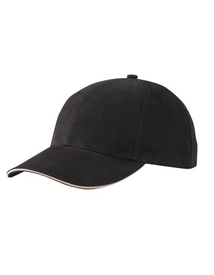 Light brushed Sandwich Cap Black / Beige