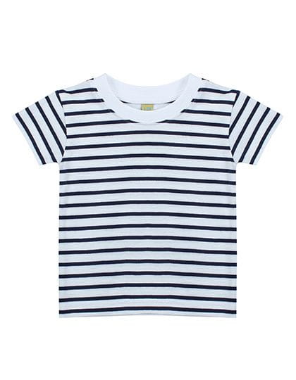 Short Sleeved Stripe T Shirt White / Oxford Navy