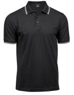 Luxury Stripe Stretch Polo Black / White