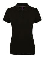 Ladies` Microfine-Piqué Polo Shirt Black
