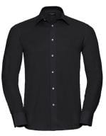 Men`s Long Sleeve Tailored Oxford Shirt Black