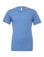 Unisex Triblend V-Neck T-Shirt Blue Triblend (Heather)