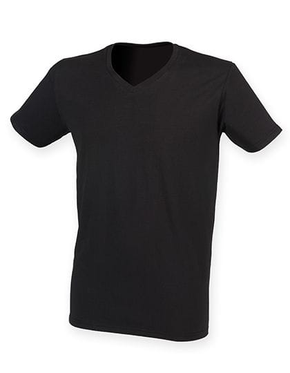 Men`s Feel Good Stretch V-Neck T Black