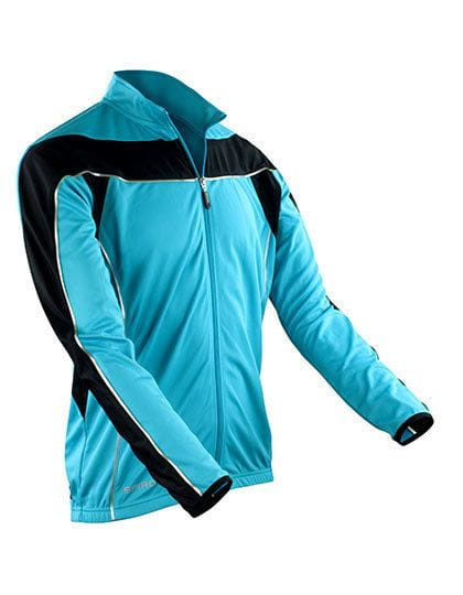 Men`s Bikewear Long Sleeve Performance Top Aqua / Black