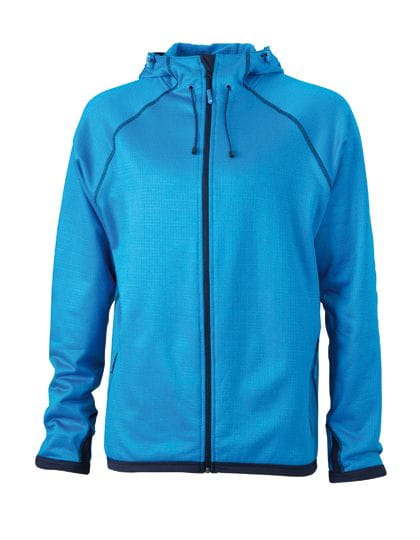 Men`s Hooded Fleece Aqua / Navy