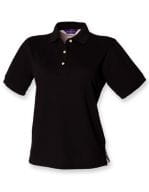 Ladies` Classic Cotton Piqué Polo Shirt Black