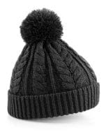 Cable Knit Snowstar® Beanie Charcoal