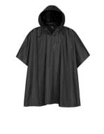 Aerolite Packable Rain Poncho Black