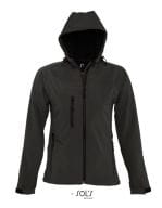 Women`s Hooded Softshell Jacket Replay Black