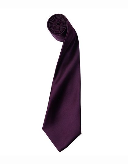 Colours Collection Satin Tie Aubergine (ca. Pantone 5115)