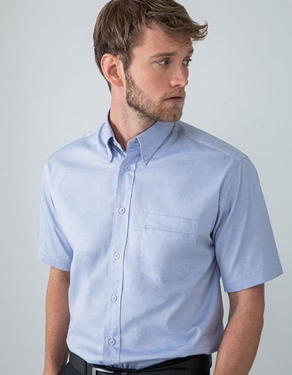 Men`s Short Sleeved Pinpoint Oxford Shirt