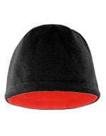 Reversible Fleece Skull Hat Black / Red