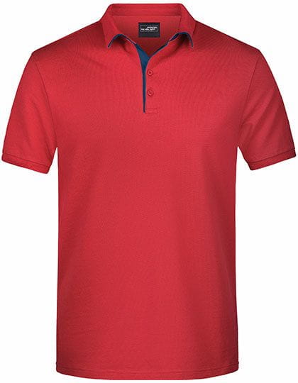 Men`s Polo Single Stripe Red / Navy