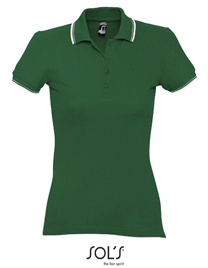 Women`s Polo Practice Golf Green / White