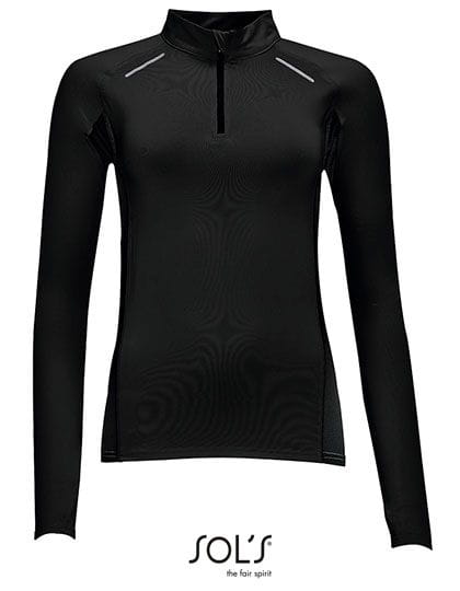 Women`s Long Sleeve Running Shirt Berlin Black