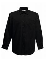 Men`s Long Sleeve Poplin Shirt Black