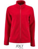 Women`s Plain Fleece Jacket Norman Red