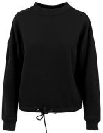 Ladies` Oversize Crewneck Black