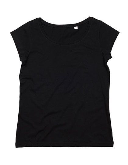 Women`s Organic U-Neck T Black