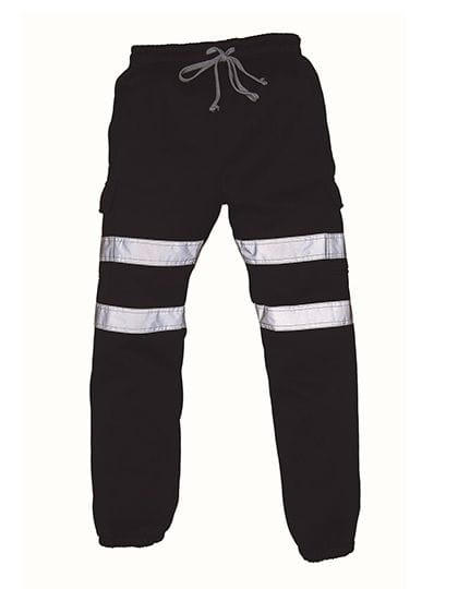 Hi Vis Jogging Bottoms Black