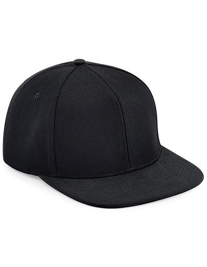 Original Flat Peak 6 Panel Snapback Cap Black / Black