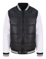 Varsity Puffer Jacket Jet Black / White