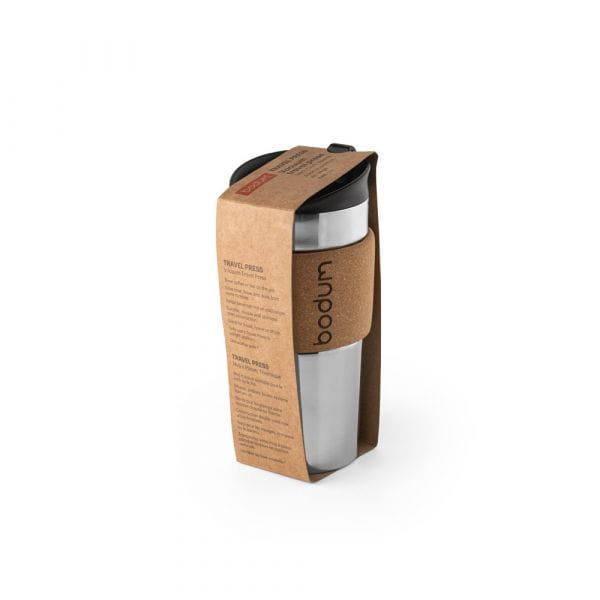 TRAVEL PRESS CORK. Reisekaffepresse 450ml Natur