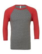 Grey / Red Triblend (Heather)