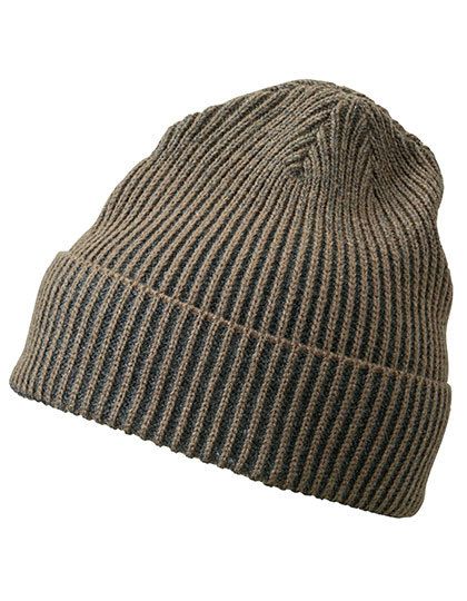 Ribbed Beanie Dark Olive / Anthracite