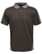 Contrast Coolweave Polo Black / Seal Grey (Solid)