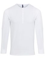 Mens Long-John Roll Sleeve Tee White