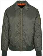 Collar Bomber Jacket Dark Olive