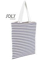 Striped Jersey Shopping Bag Luna White / Navy