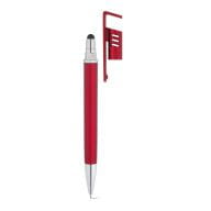 TECNA. Kugelschreiber mit metallischer Oberfläche Rot