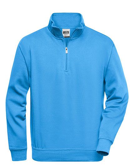 Workwear Half Zip Sweat Aqua