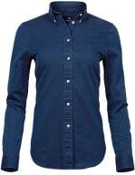 Womens Casual Twill Shirt Indigo