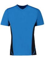 Men`s Regular Fit Team Top V Neck Short Sleeve Electric Blue / Black